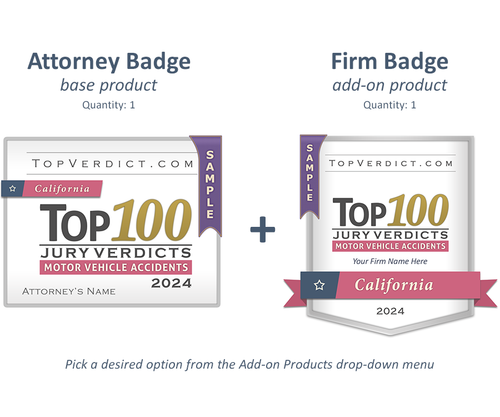 Top 100 Motor Vehicle Accident Verdicts in California in 2024