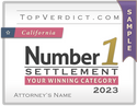 Number 1 Settlements in California in 2023