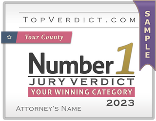 Number 1 Verdicts in California Counties in 2023