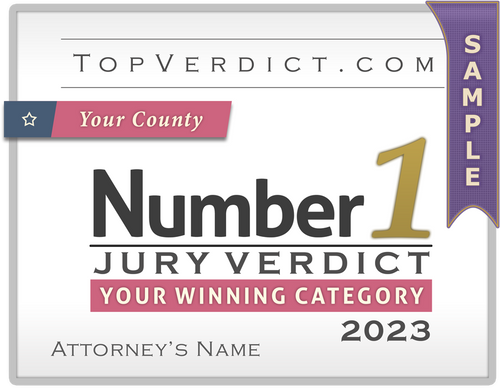 Number 1 Verdicts in California Counties in 2023