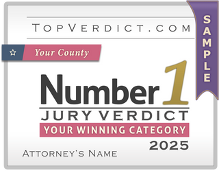 Number 1 Verdicts in California Counties in 2025