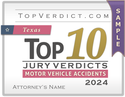 Top 10 Motor Vehicle Accident Verdicts in Texas in 2024