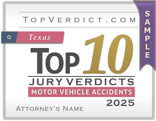 Top 10 Motor Vehicle Accident Verdicts in Texas in 2025
