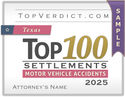 Top 100 Motor Vehicle Accident Settlements in Texas in 2025