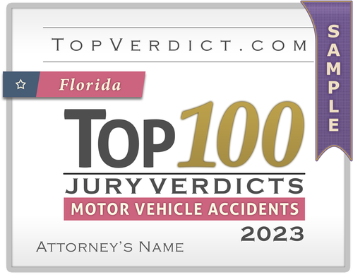 Top 100 Motor Vehicle Accident Verdicts in Florida in 2023