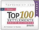 Top 100 Truck Accident Settlements in Texas in 2025