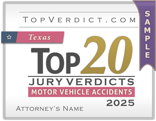 Top 20 Motor Vehicle Accident Verdicts in Texas in 2025