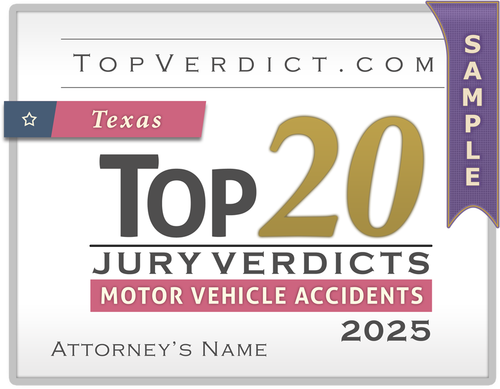 Top 20 Motor Vehicle Accident Verdicts in Texas in 2025