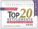 Top 20 Premises Liability Settlements in California in 2025