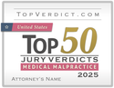 Top 50 Medical Malpractice Verdicts in the United States in 2025