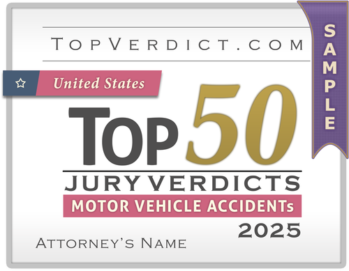 Top 50 Motor Vehicle Accident Verdicts, USA in 2025