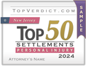 Top 50 Personal Injury Settlements in New Jersey in 2024