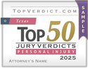 Top 50 Personal Injury Verdicts in Texas in 2025