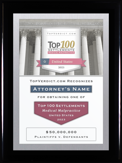 Top 100 Medical Malpractice Settlements in the United States in 2023