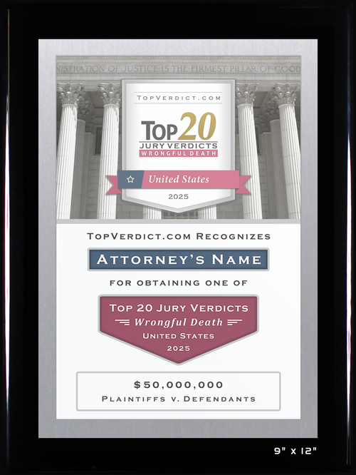 Top 20 Wrongful Death Verdicts in the United States in 2025
