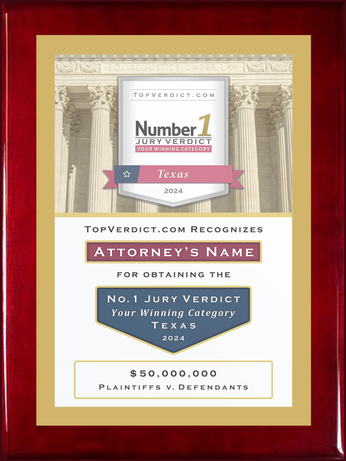 Number 1 Verdicts in Texas in 2024