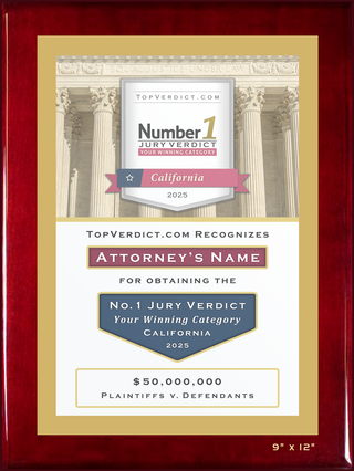 Number 1 Verdicts in California in 2025