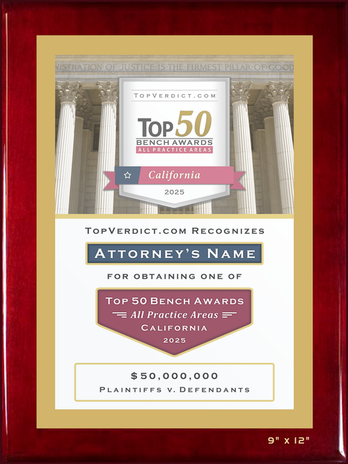 Top 50 Bench Awards in California in 2025