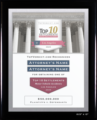 Top 10 Motor Vehicle Accident Settlements in Los Angeles in 2025