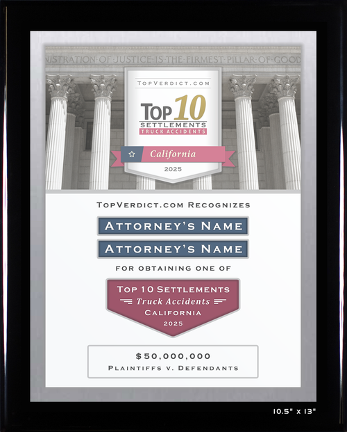 Top 10 Truck Accident Settlements in California in 2025