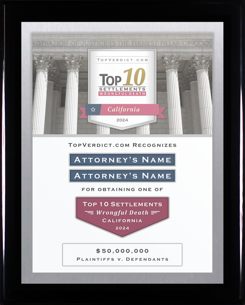 Top 10 Wrongful Death Settlements in California in 2024