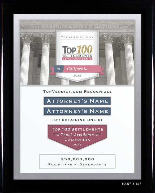 Top 100 Truck Accident Settlements in California in 2025
