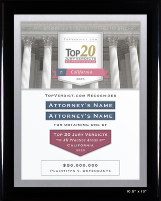 Top 20 Verdicts in California in 2025