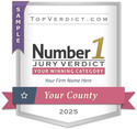 Number 1 Verdicts in California Counties in 2025