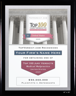 Top 100 Medical Malpractice Verdicts in the United States in 2025