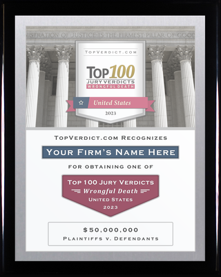 Top 100 Wrongful Death Verdicts in the United States in 2023