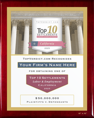 Top 10 Labor & Employment Settlements in California in 2025