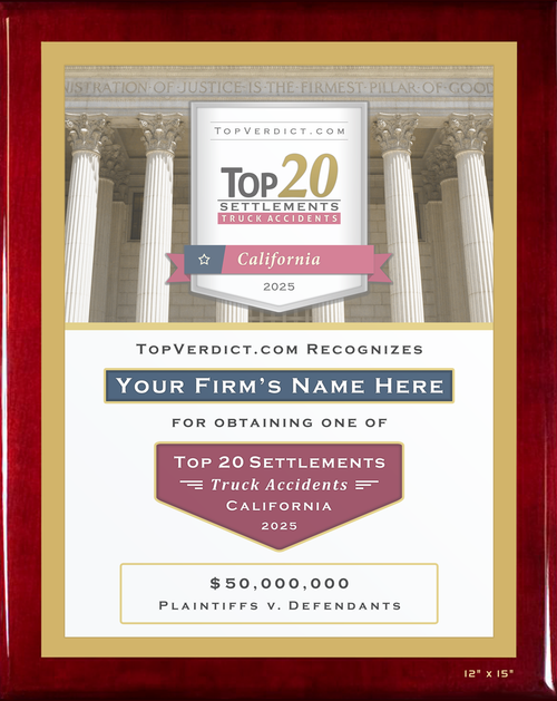Top 20 Truck Accident Settlements in California in 2025