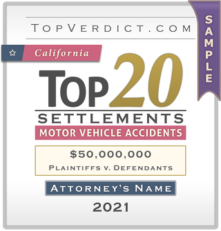 Top 20 Motor Vehicle Accident Settlements in California in 2021
