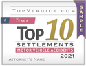 Top 10 Motor Vehicle Accident Settlements in Texas in 2021