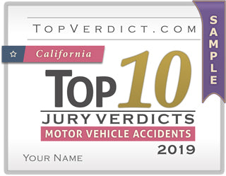 Top 10 Motor Vehicle Accident Verdicts in California in 2019
