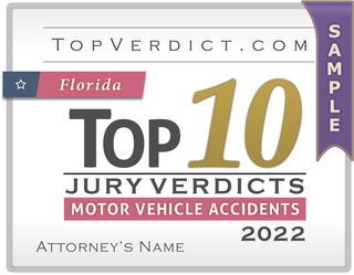 Top 10 Motor Vehicle Accident Verdicts in Florida in 2022