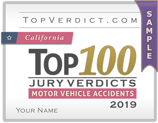 Top 100 Motor Vehicle Accident Verdicts in California in 2019