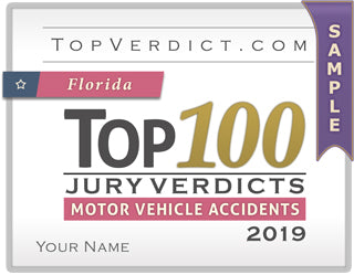 Top 100 Motor Vehicle Accident Verdicts in Florida in 2019