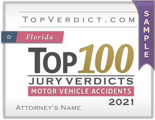 Top 100 Motor Vehicle Accident Verdicts in Florida in 2021