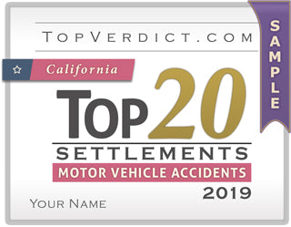 Top 20 Motor Vehicle Accident Settlements in California in 2019