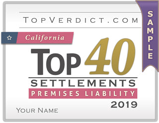 Top 40 Premises Liability Settlements in California in 2019