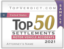 Top 50 Motor Vehicle Accident Settlements in the United States in 2021