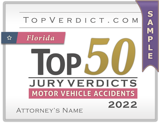 Top 50 Motor Vehicle Accident Verdicts in Florida in 2022
