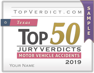 Top 50 Motor Vehicle Accident Verdicts in Texas in 2019