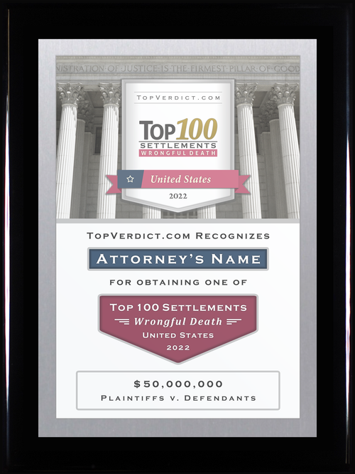 Top 100 Wrongful Death Settlements in the United States in 2022