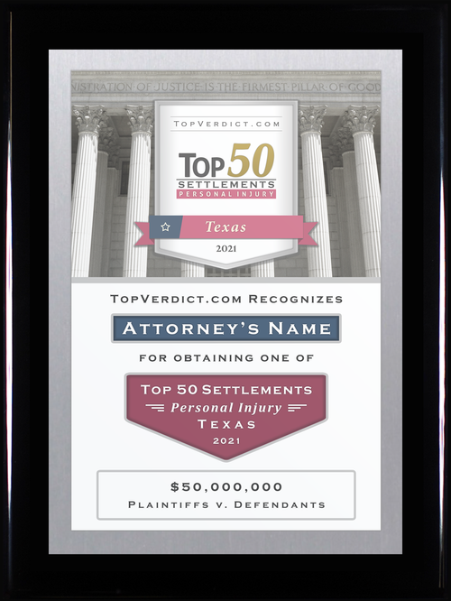 Top 50 Personal Injury Settlements in Texas in 2021